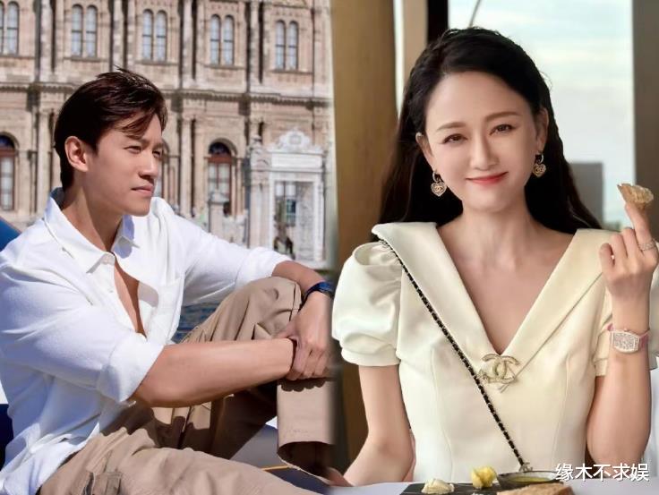 陈乔恩夫妇街头骑电动车，富豪老公穿百元外套，两人体型差太大！