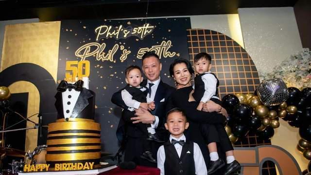 胡杏儿|胡杏儿为老公庆生!男方细皮嫩肉完胜黄宗泽,仨儿子共用一张脸