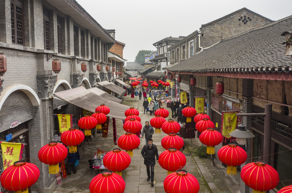 古镇|重庆高新区：古镇年味浓 赶集办年货