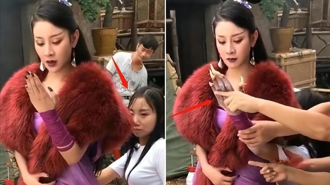 难怪电视里只有上半身，镜头下移后，全是辣眼睛的尴尬全景！