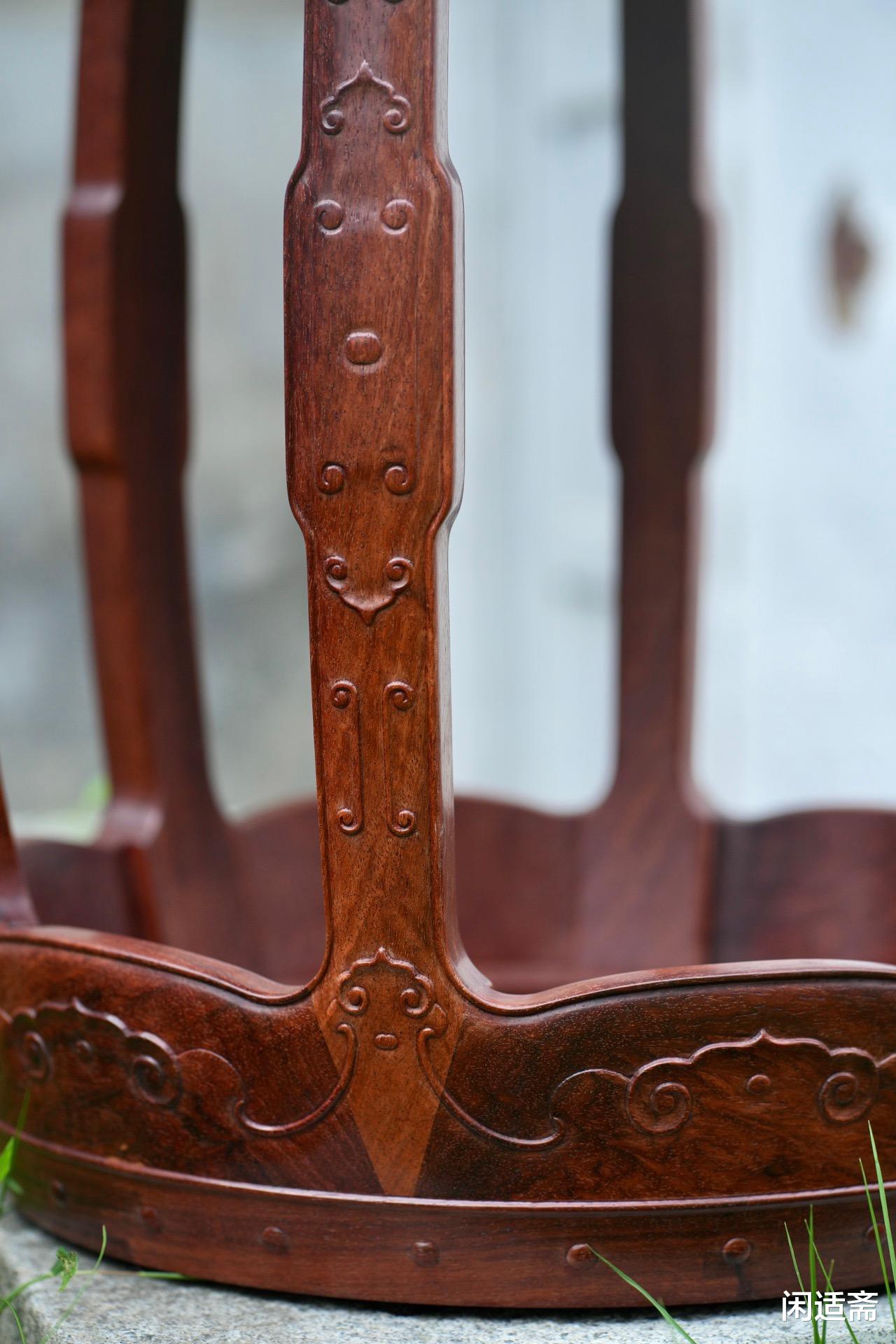 精致“怪”,黄花梨,六足如意圆鼓凳