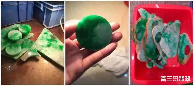 翡翠|18万拿下一块半赌料,掏出14只阳绿飘花手镯,货主乐疯了!