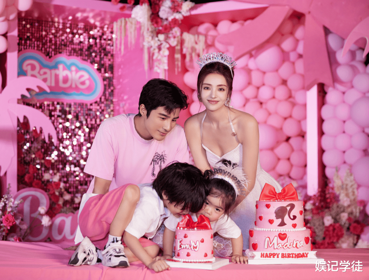 32岁姜潮为妻女庆生,布置粉丝芭比派对,细节之处尽显对家人的爱