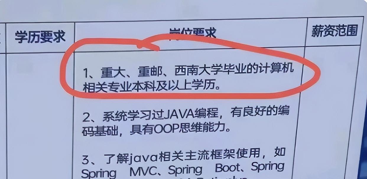 计算机专业|985、211大学校招会上,计算机专业只给2千元却有9项要求,真滑稽