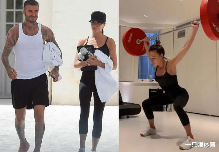 贝嫂晒健身照,49岁身材纤细!手臂肌肉明显,“炫腹”秀马甲线