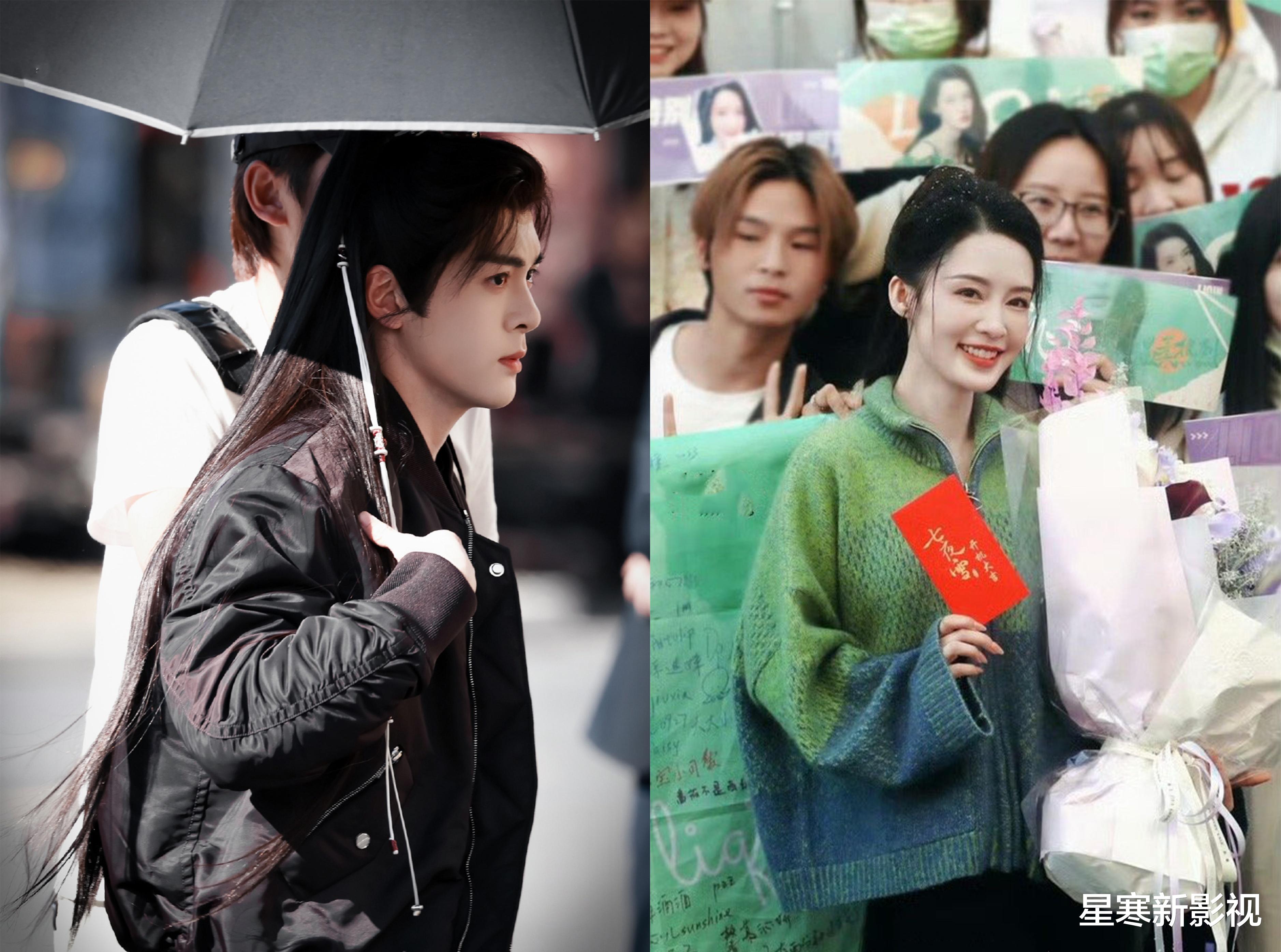《七夜雪》正式开拍,李沁长发及腰颜值抢镜,与曾舜晞同框太般配