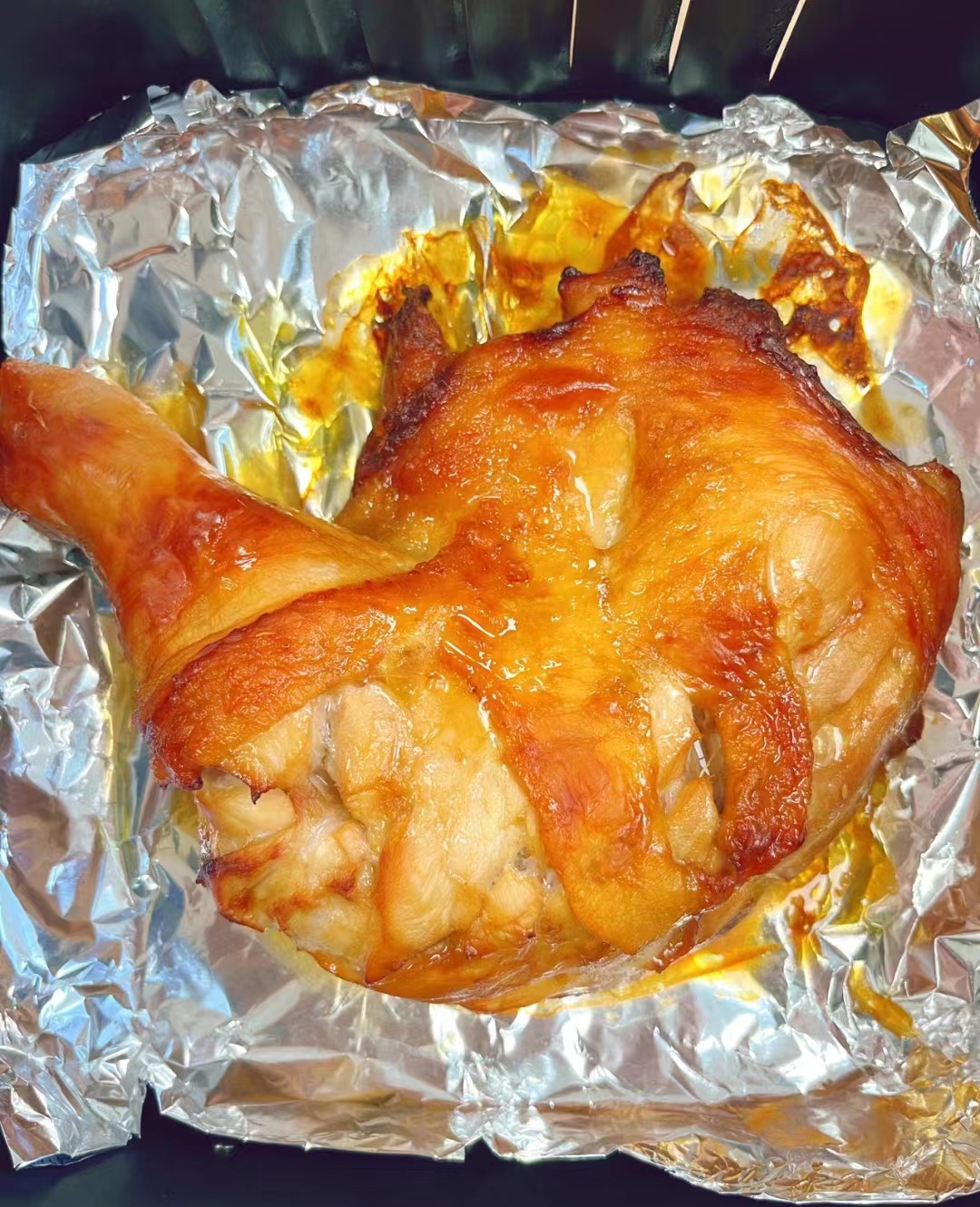 烤鸡|用这个配方烤鸡全腿,色泽诱人,鲜嫩多汁,比买的香多了