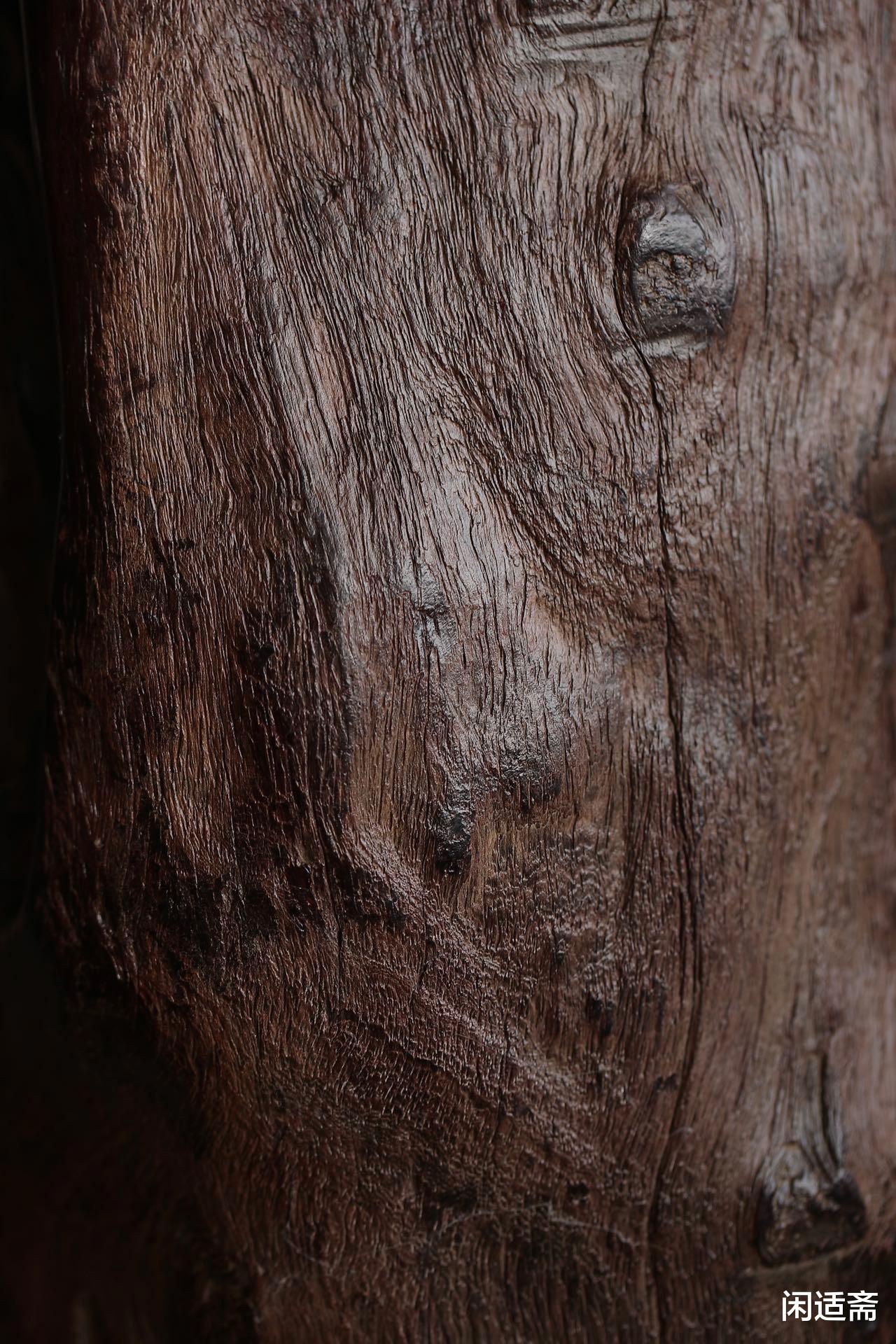 小叶紫檀|文人侘寂风，小叶紫檀风化纹，花器