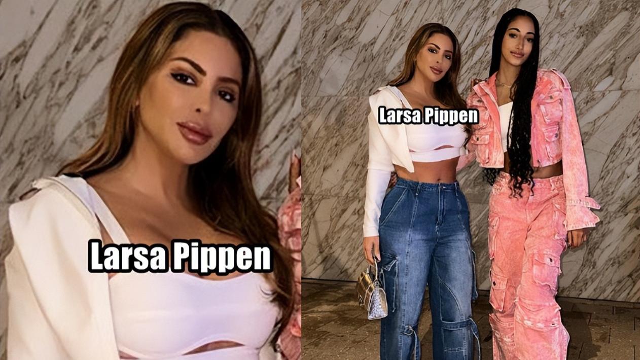 48岁拉尔萨晒母女自拍，身材傲人！如同双胞胎姐妹，露纤细腰肢