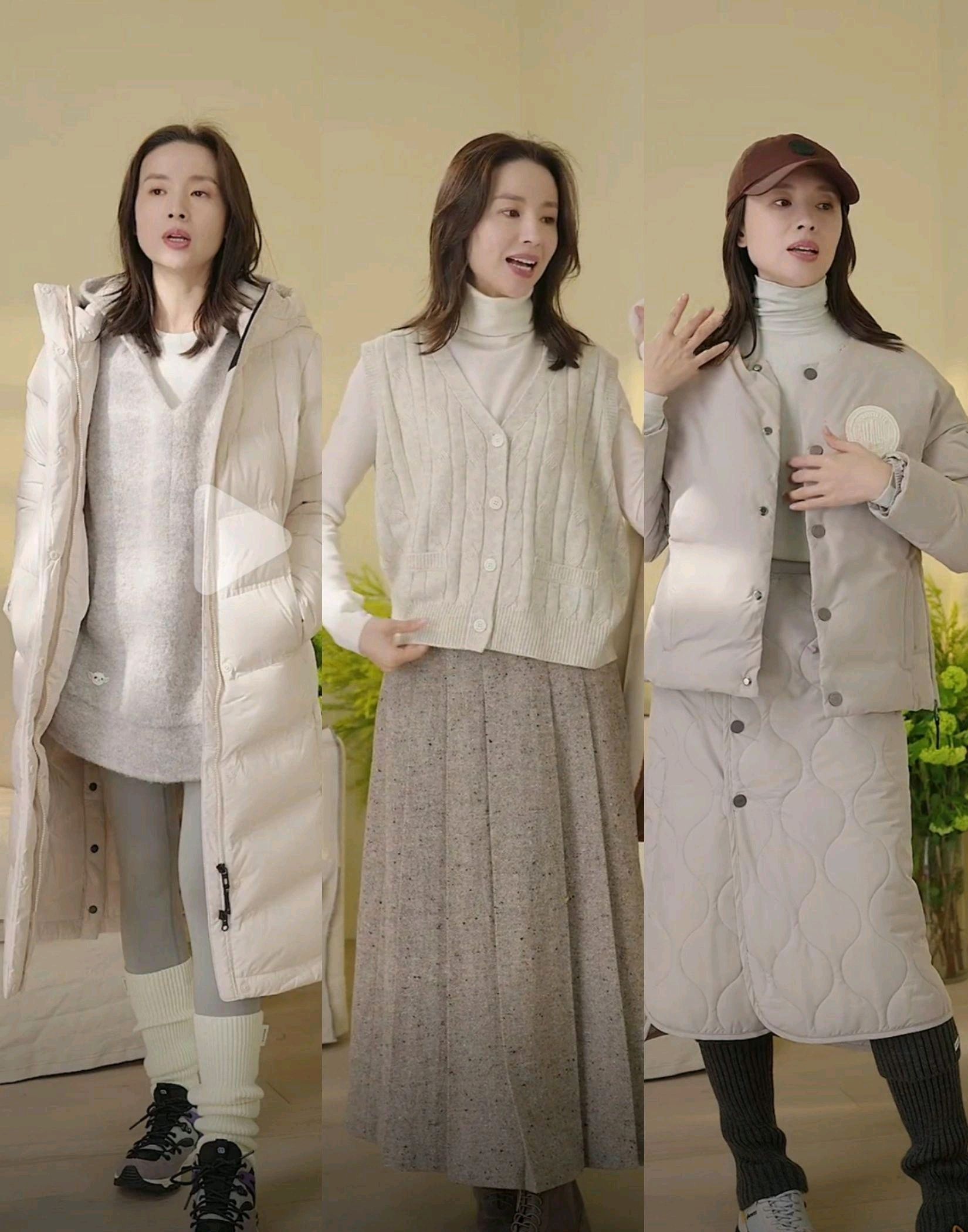 进了董洁的直播间就“出不来”！每套穿搭都好温柔，太喜欢了