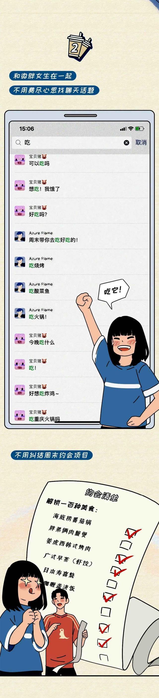 营养膳食|漫画:跟“微胖女孩”谈恋爱,是种什么神仙体验?看完有点羡慕了