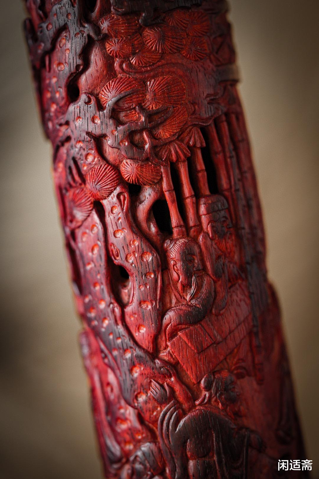 钱币|小叶紫檀，竹林七贤，立式香炉