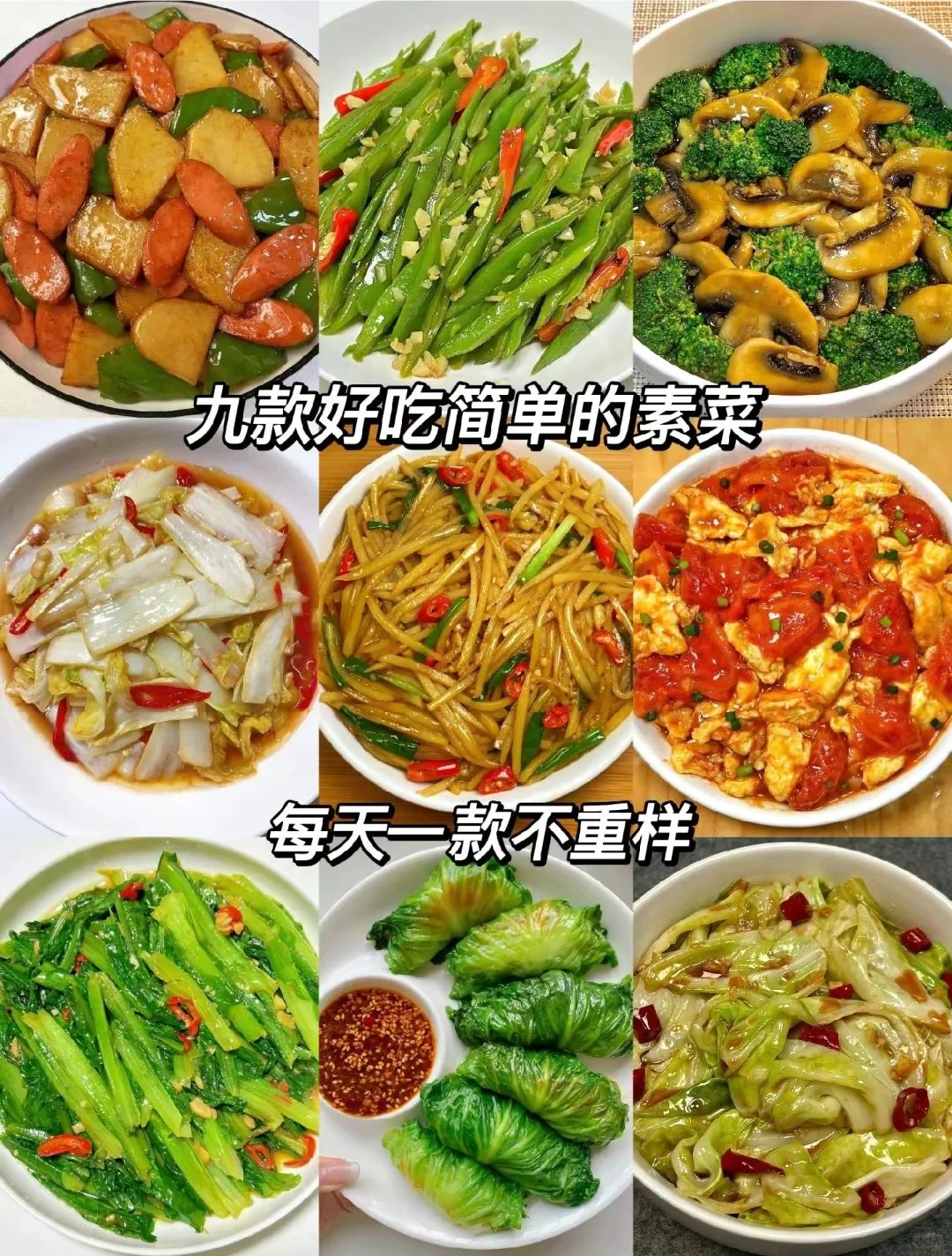 素菜|每天不一样的素菜 简单易做还好吃 赶紧行动起来!!