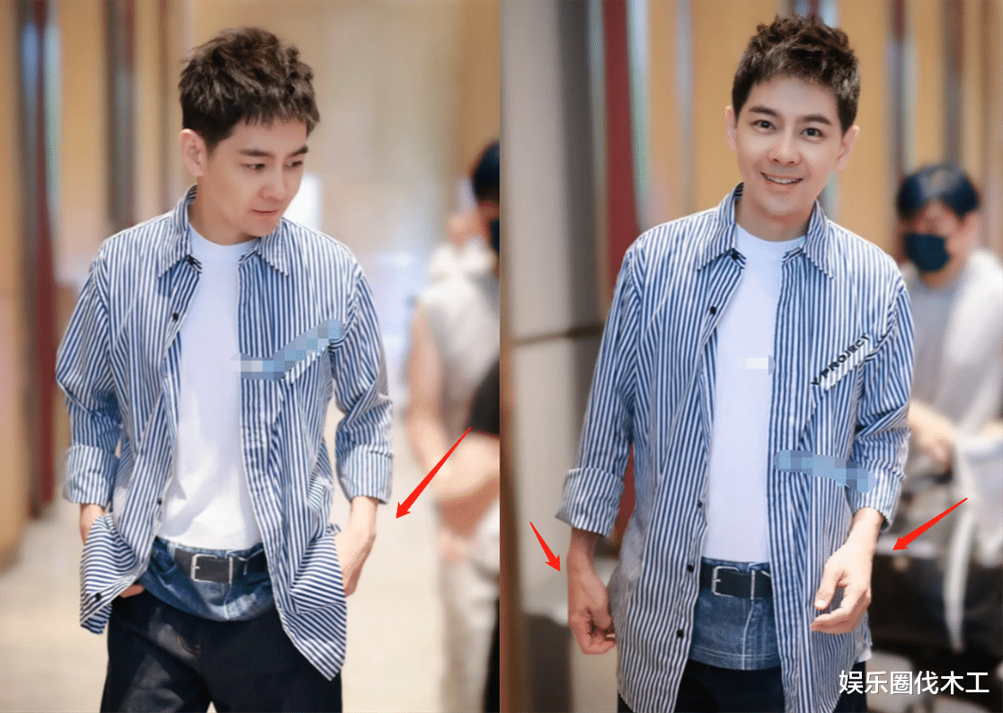 林志颖近照暴瘦，裤管空荡膝盖骨凸出，术后痕迹明显，面部不自然