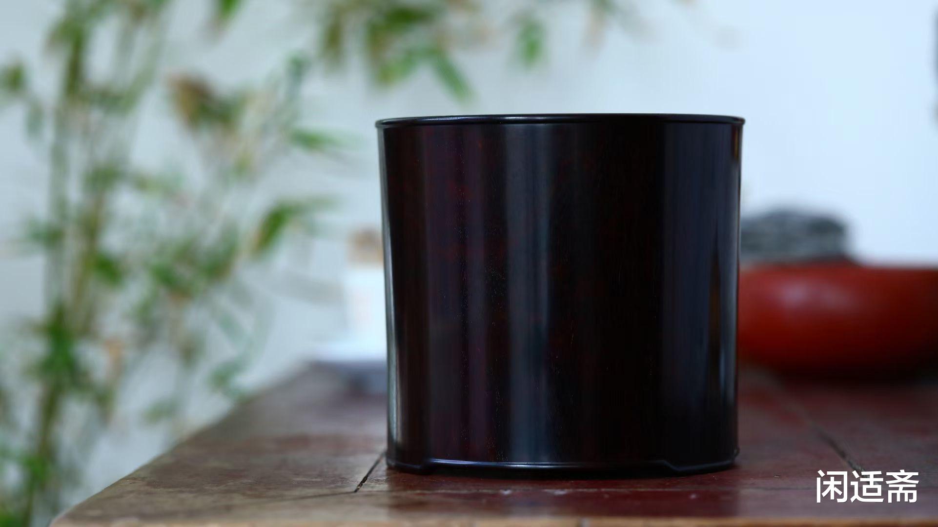 笔筒|古拙质朴,小叶紫檀,明式笔筒