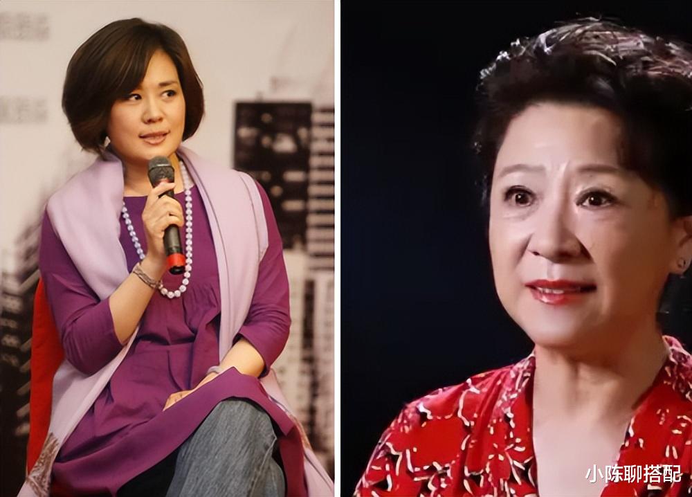 73岁王馥荔与60岁丛珊同框，一个老来俏，一个长相馒化老态明显