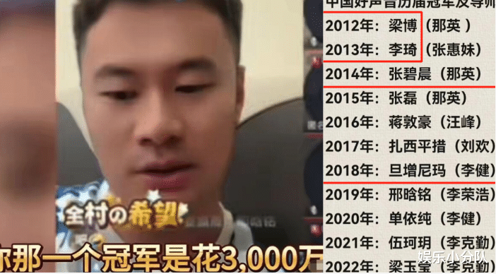 张碧晨|好声音3000W买冠军事件被调查,梁博张碧晨陷舆论,还有1人最可疑