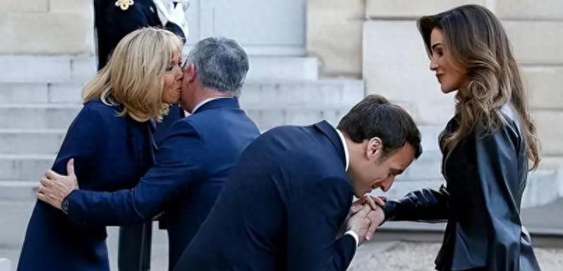 马克龙有多爱布丽吉特？把她的照片复原成少女，还把自己变成了老头