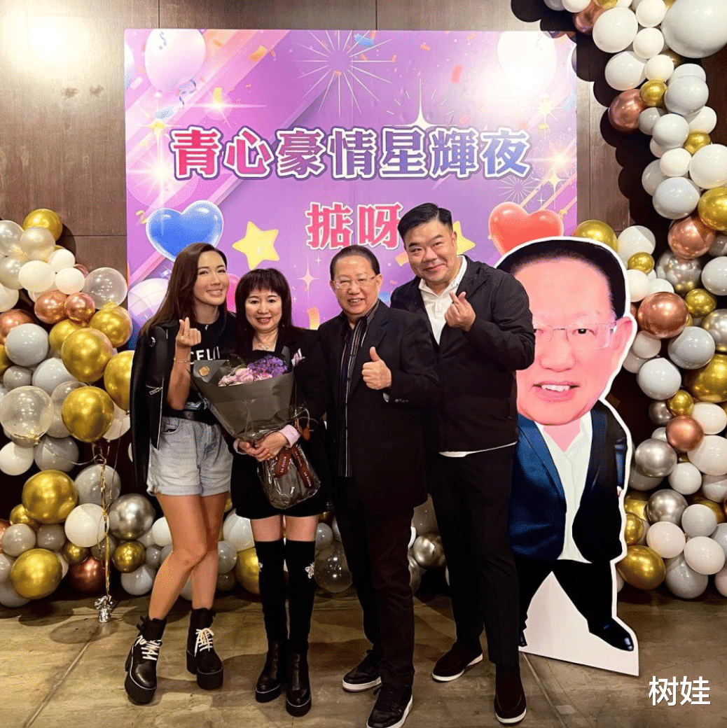 TVB金牌监制庆祝结婚42年，群星齐聚场面热闹，双胞胎孙可爱抢镜