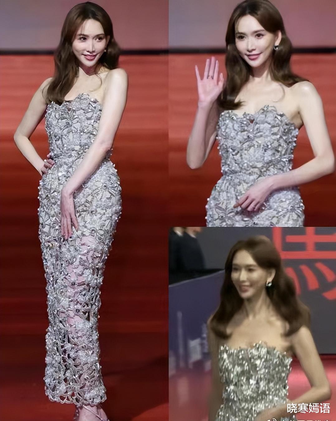 林志玲亮相金马奖，弯腰曲背小心翼翼，外貌大变样被指撞脸小S