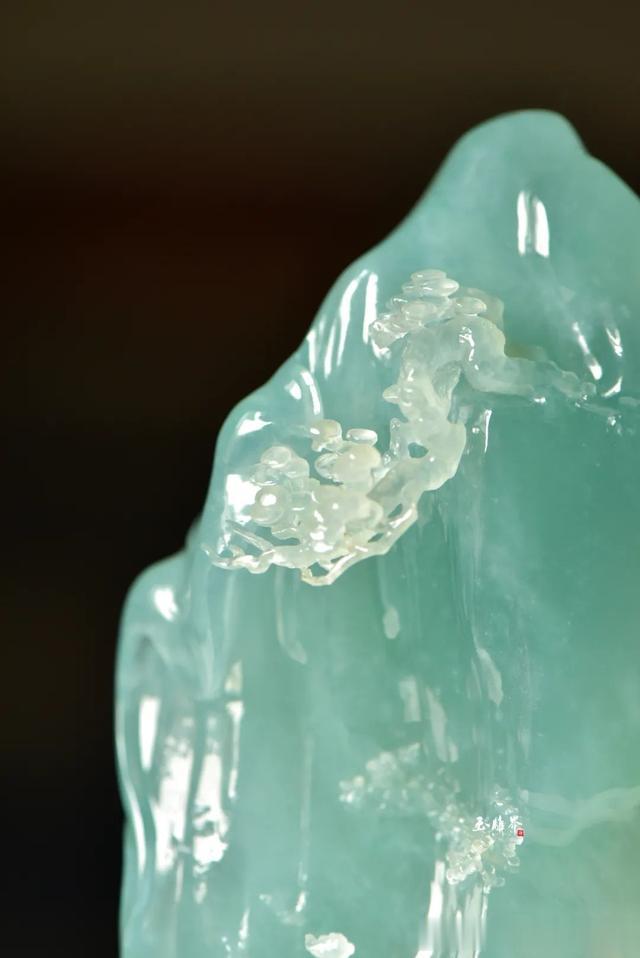 翡翠|晴到透心凉！翡翠天空之蓝，雕刻之美