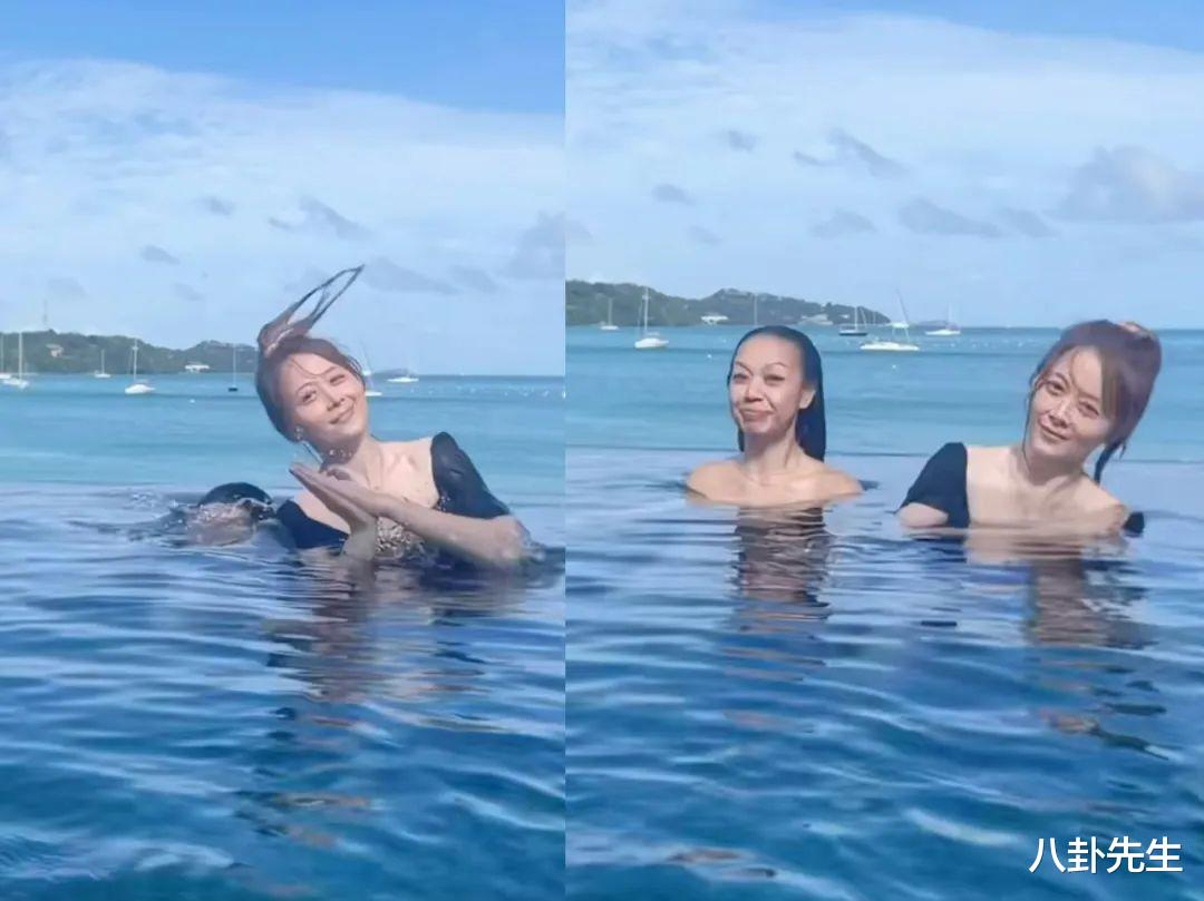 2位女港星同游泰国,50岁仍颜值惊艳,穿泳装大秀好身材
