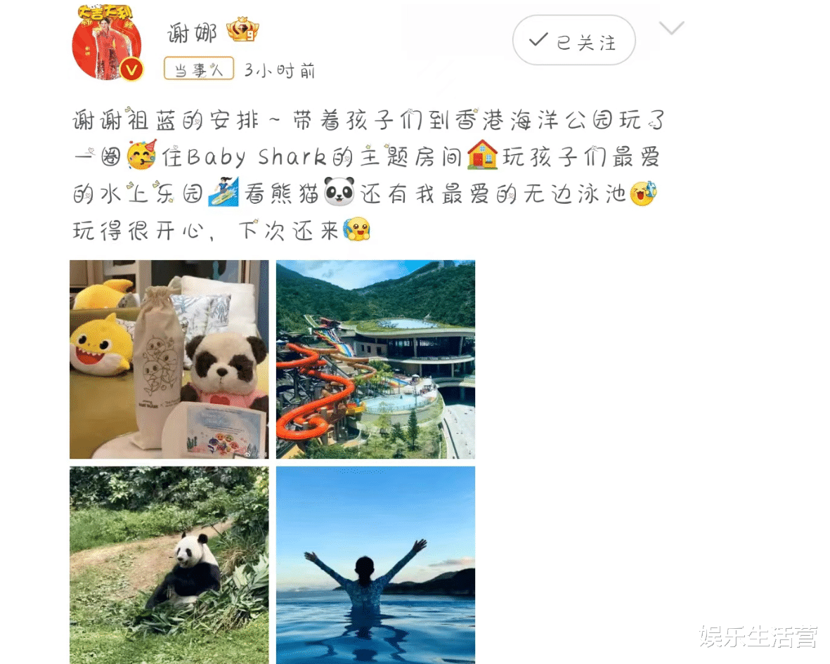 谢娜专程感谢王祖蓝,安排香港一日游住鲨鱼房,被嘲爱占小便宜