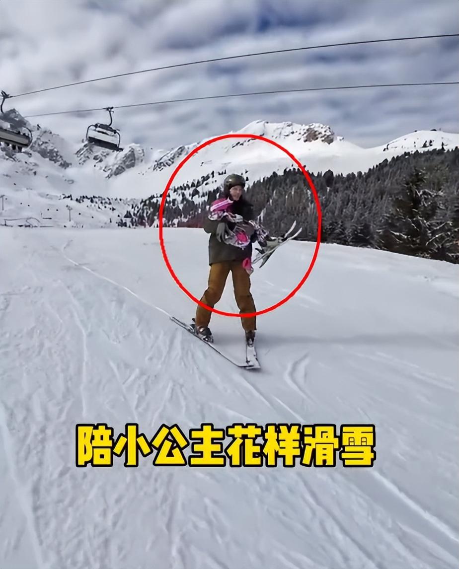 郭碧婷向佐法国滑雪,俩娃罕露正脸,女儿穿汉服,弟弟长得像妈妈