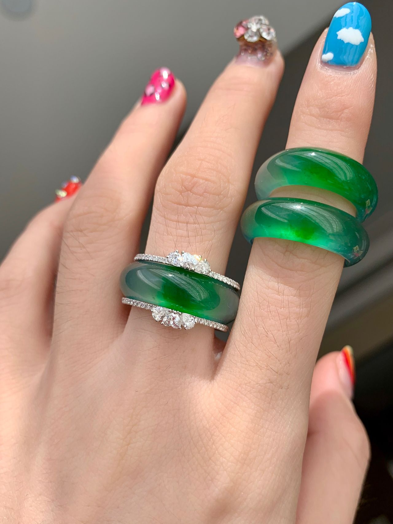 钱币|高货指环指尖上的一抹绿~