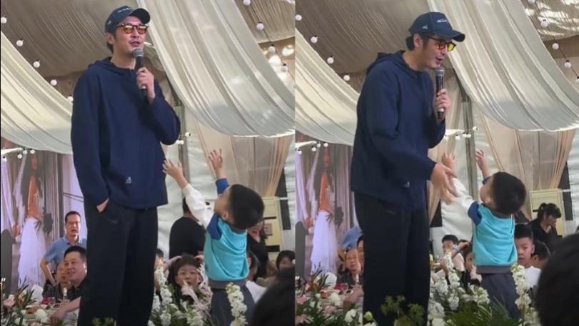 金世佳参加表弟婚礼，儿子罕见曝光长相帅气，和漂亮老婆隐婚多年