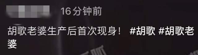 胡歌|胡歌老婆产女后首现身,四肢纤细打扮朴素,坐豪车去医院不见老公