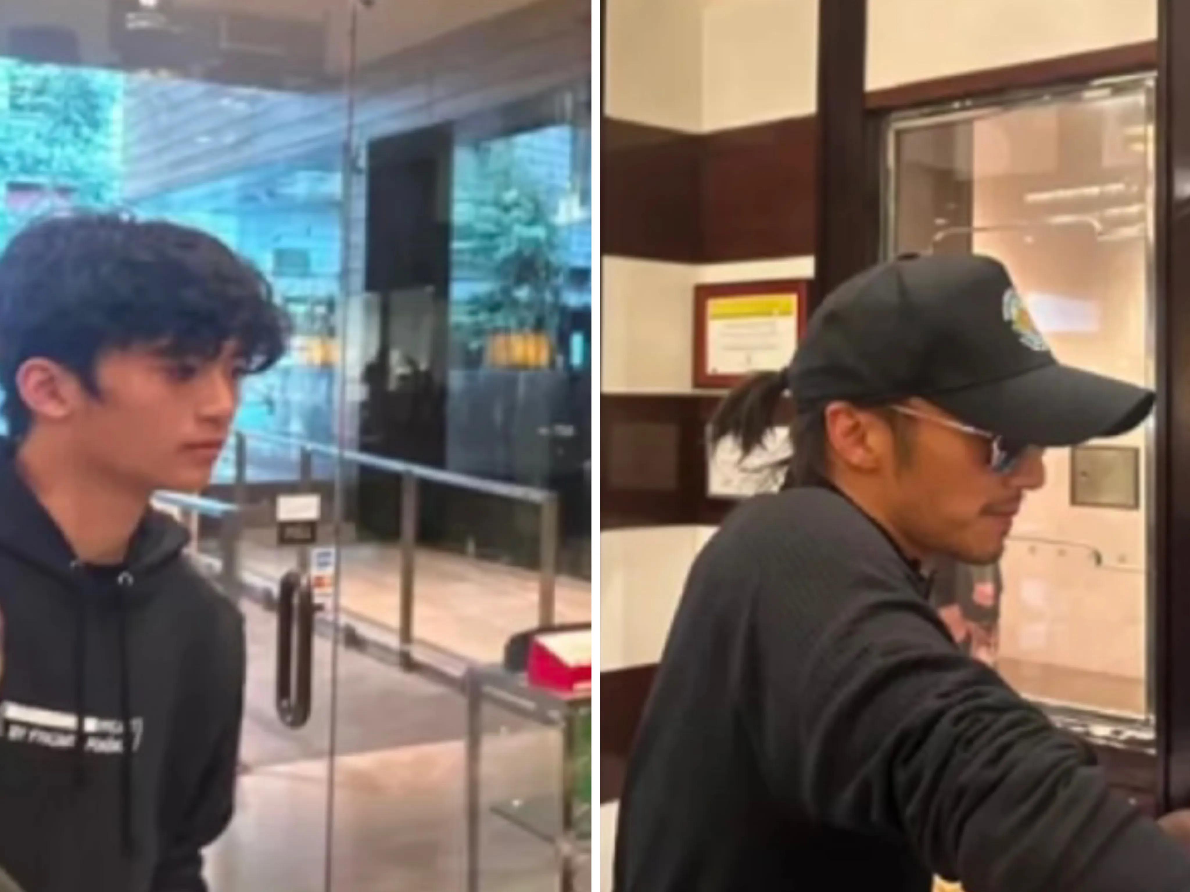 谢霆锋带大儿子Lucas澳洲滑雪,父子俩久违同框,正脸侧脸都很像