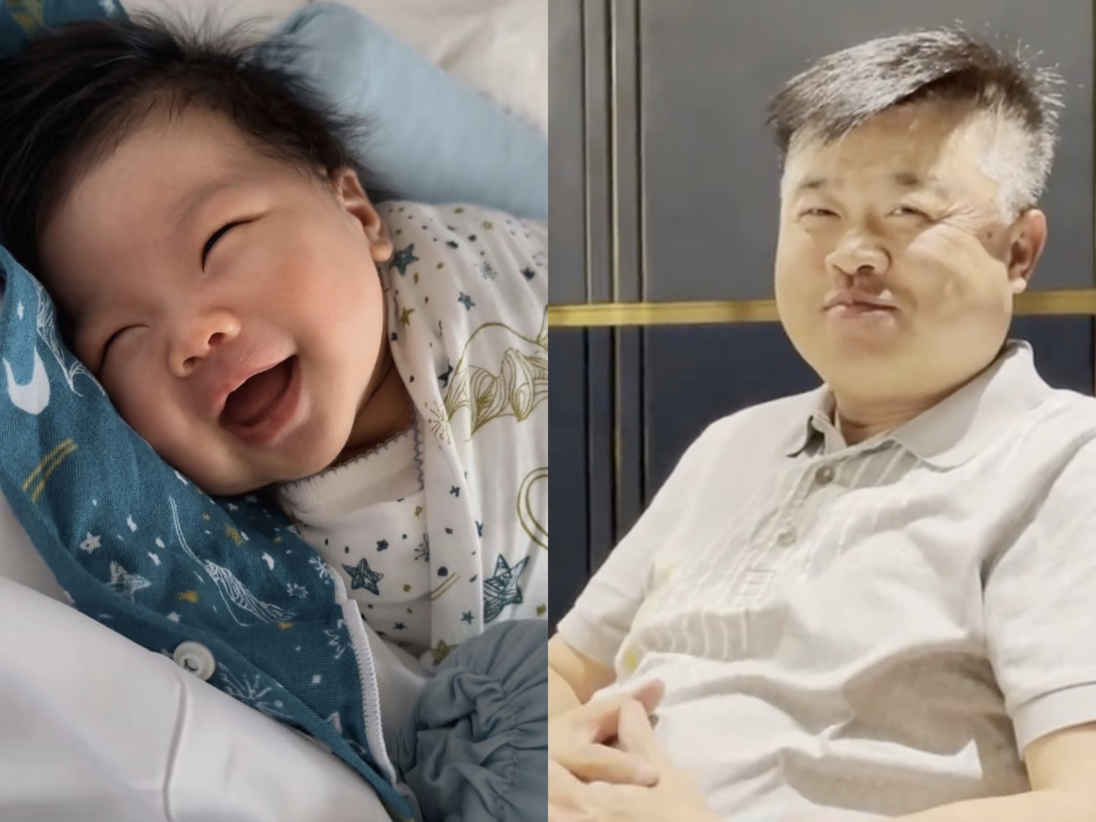 程晓玥|程晓玥晒满月女儿萌照,胖豆豆学会抬头,长相与妈妈小时候如复制粘贴