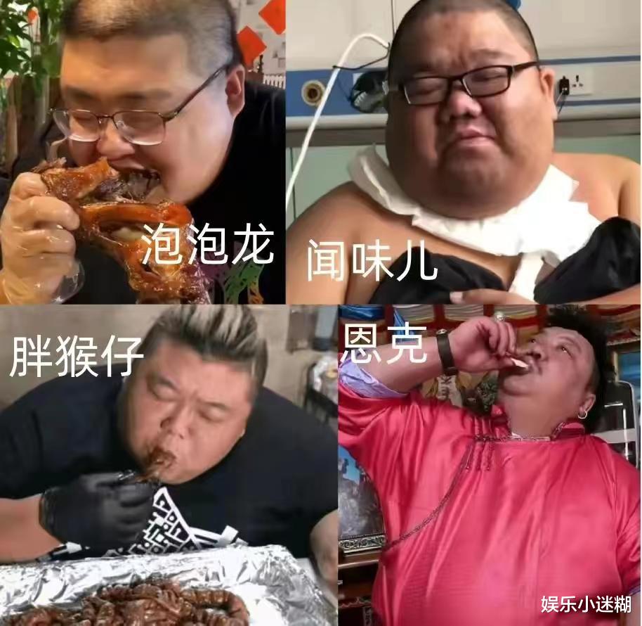 吃播“四巨头”两年去世俩，胖猴仔减肥保平安，恩克照旧狂吃肉