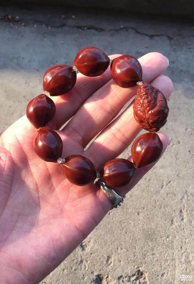 橄榄核|一条素铁核,4年被他盘的透透的!多少人看一眼,就再也忘不了