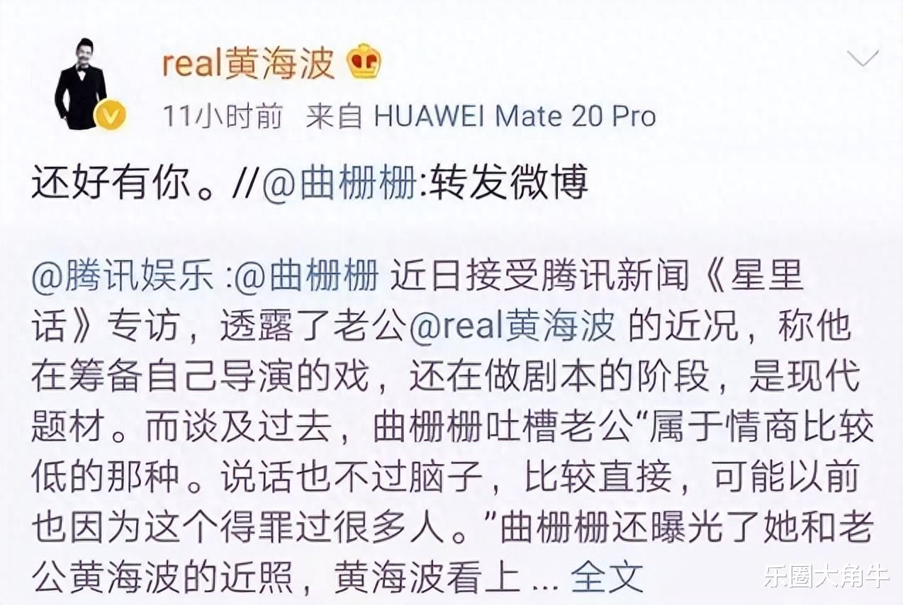 黄海波妻子曲栅栅,靠《狂飙》走红,赚钱养夫8年不离不弃