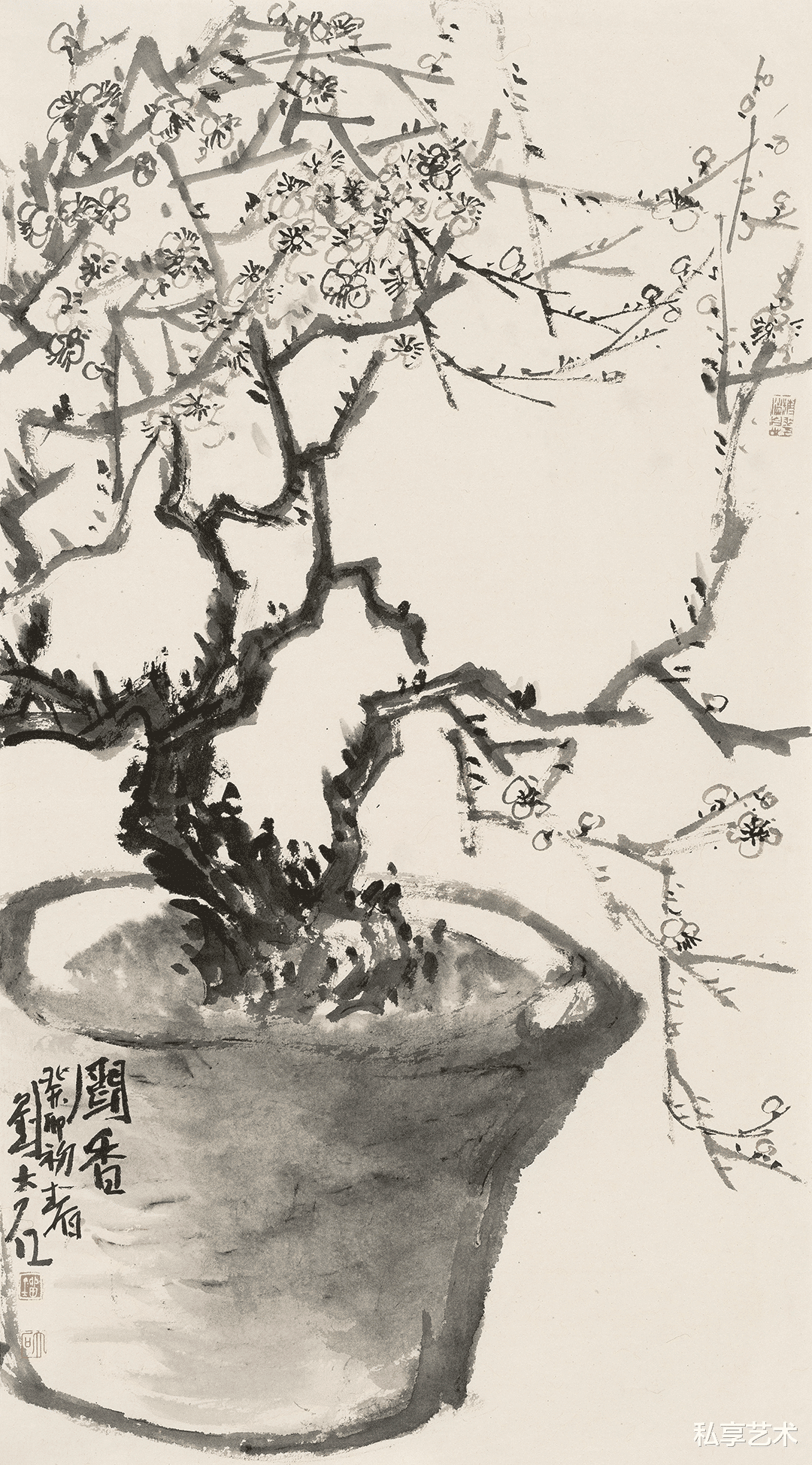 刘大石:寒梅又开丨私享艺术