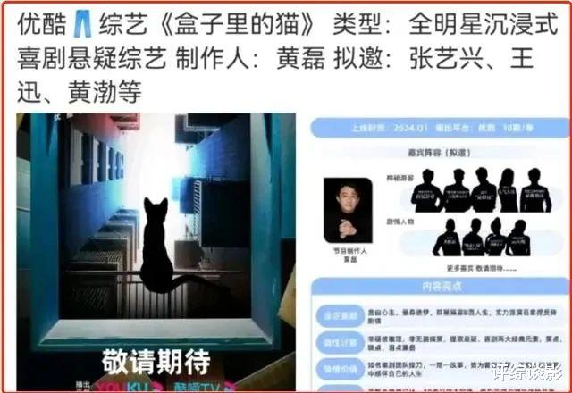 极限男人帮强势回归!新综艺《盒子里的猫》立项,黄磊担任制作人