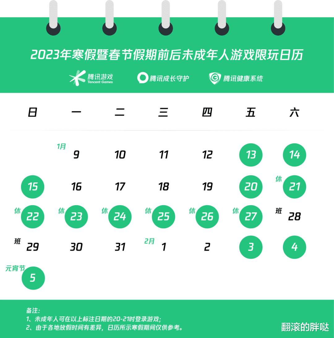 阿里巴巴|腾讯发布春节未成年人限玩日历,建议全行业推广防沉迷!