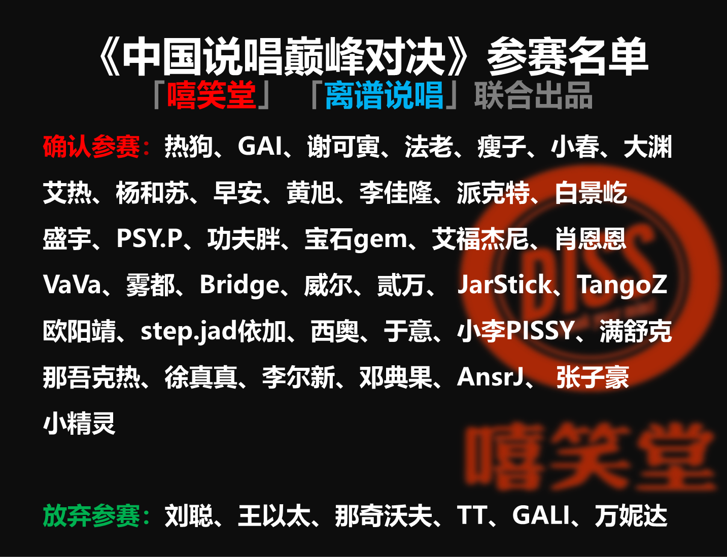 中国说唱巅峰对决|太残酷!《中国说唱巅峰对决》已经淘汰12位实力选手!