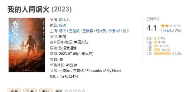 《我的人间烟火》开分4.1,杨洋组局得不偿失,魏大勋独自美丽