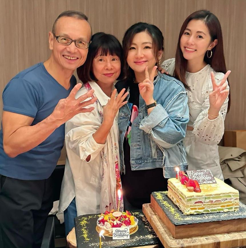 42岁任家萱晒庆生照，产后身材依旧如少女！小腰果正脸曝光像爸爸