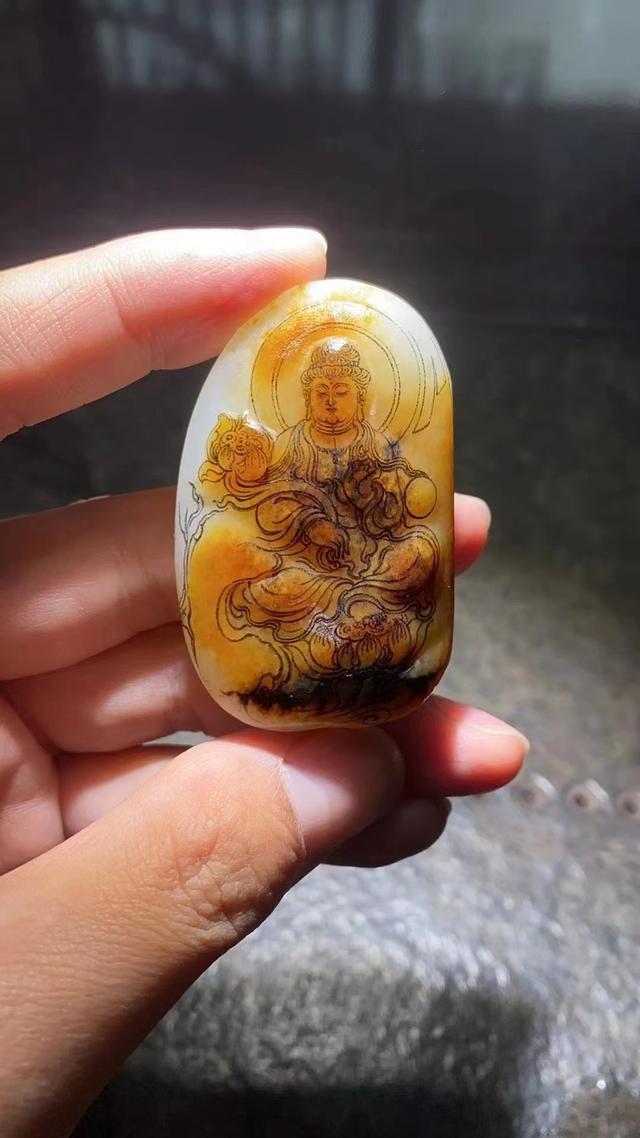 和田玉籽料切开，雕刻两件作品的过程