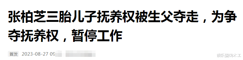 张柏芝三胎儿子罕现身,保姆保镖全程跟随,被曝停工争夺抚养权