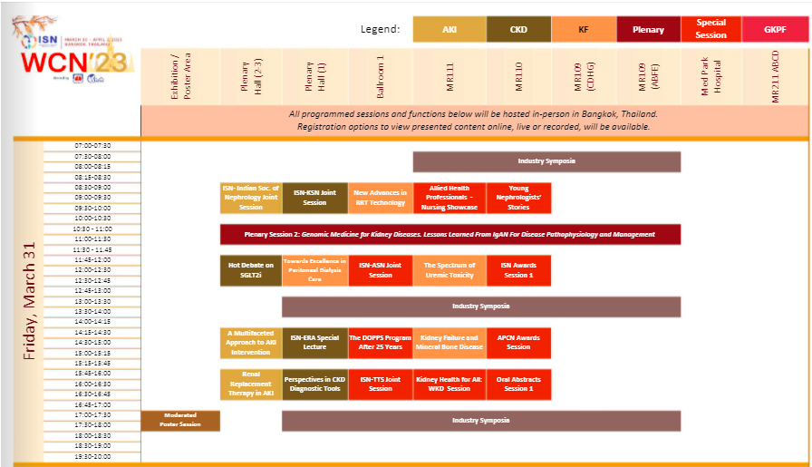 世界卫生组织|2023年肾内会议总表