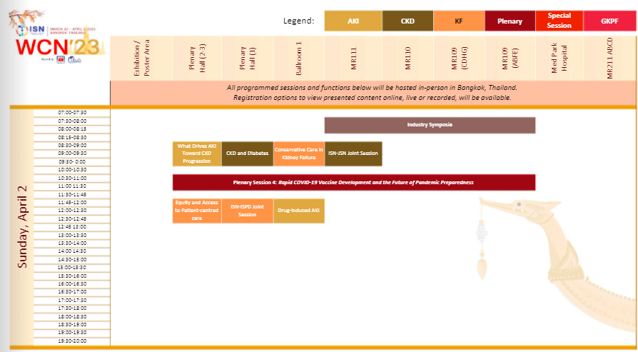 世界卫生组织|2023年肾内会议总表