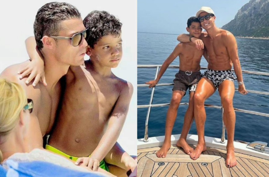 c罗全家出动,千万游艇上秀六块腹肌,生三娃乔治娜身材依旧顶级 - 体育