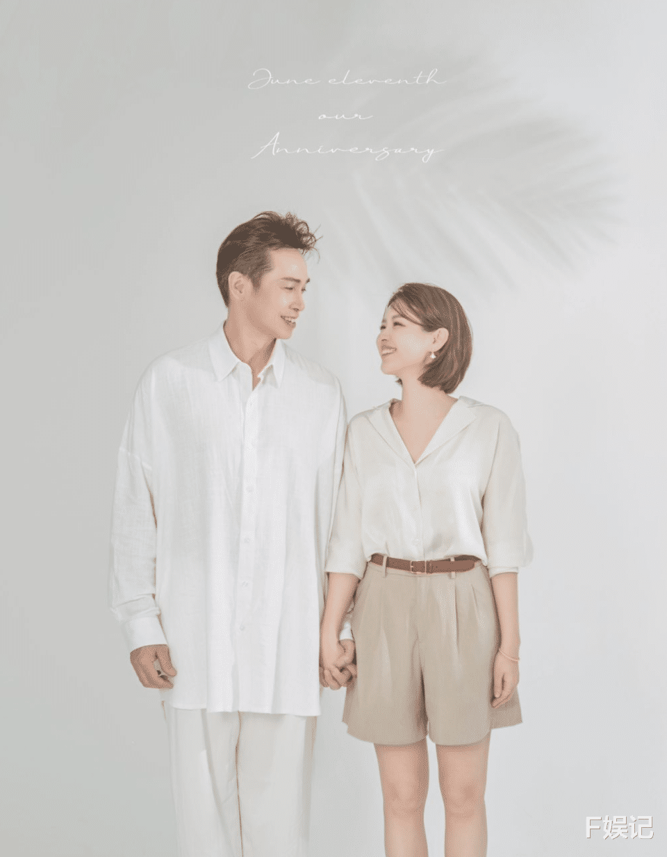 陈豪陈茵媺出国旅游庆祝结婚周年 大方与游客开心合影