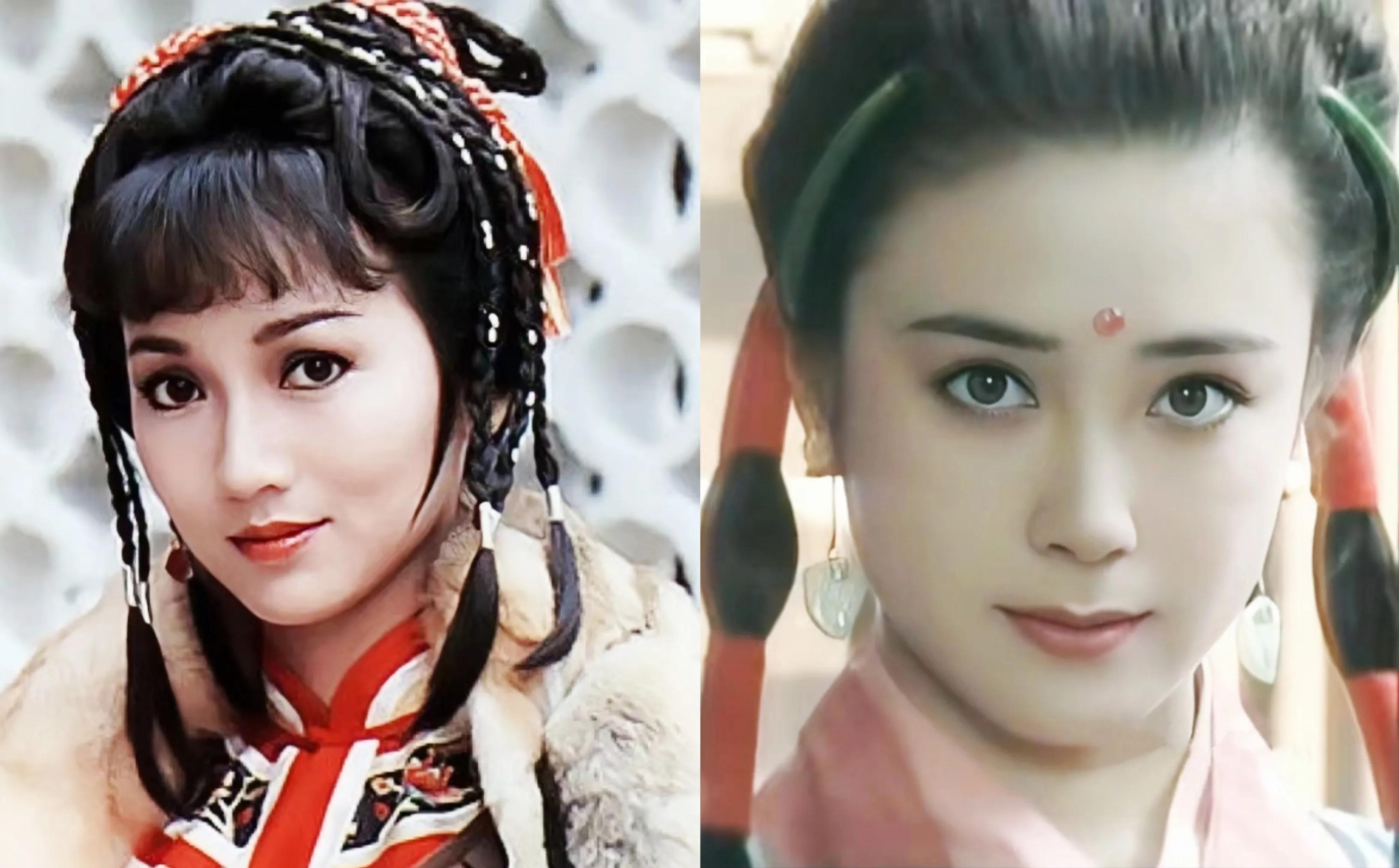 赵雅芝和傅艺伟都很美, 单看古装发型, 还是当年香港的发型师更厉害