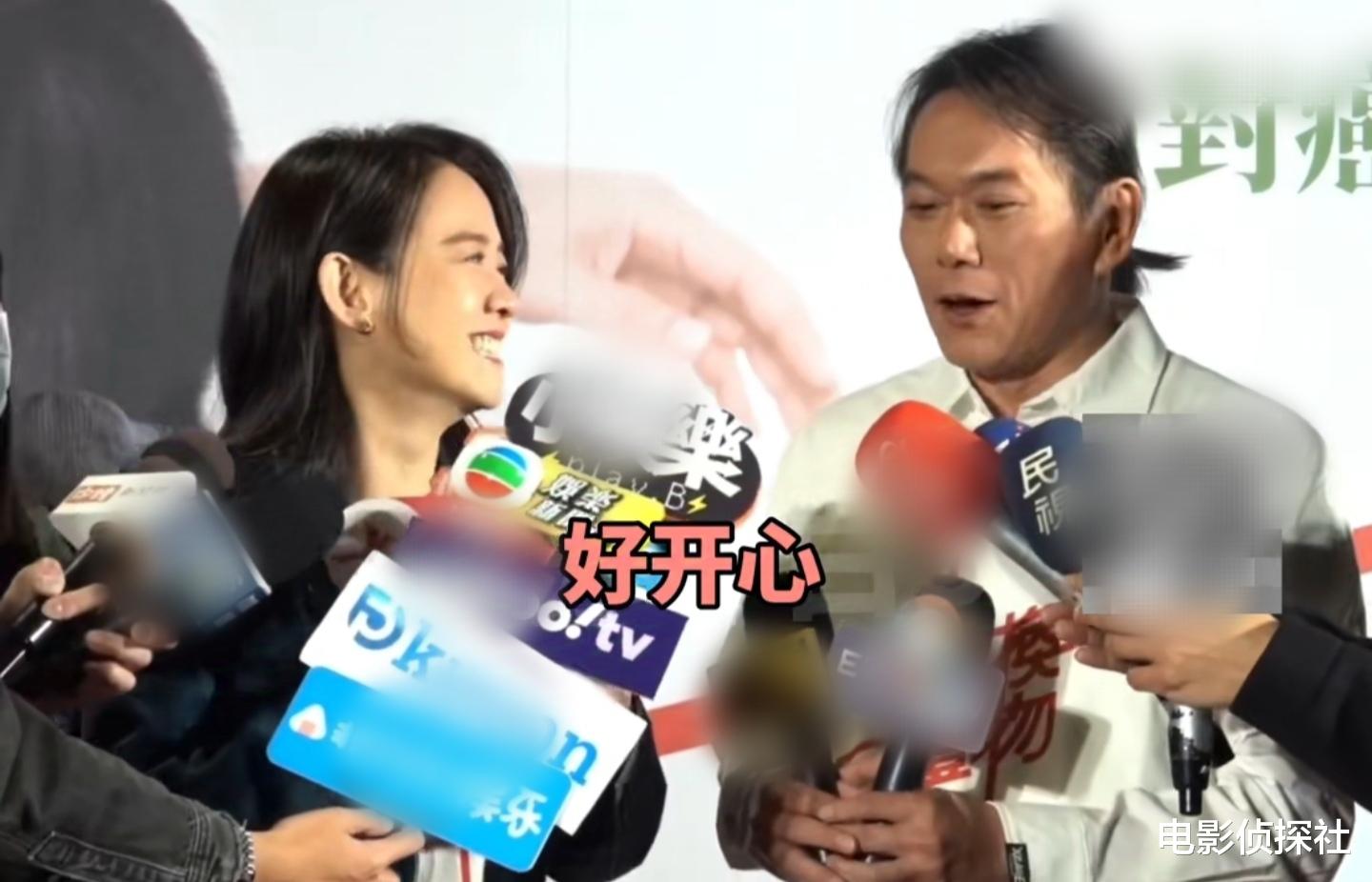 曾宝仪、林明谦罕见同框,相恋19年首次合作,男方长相老气被指像父亲